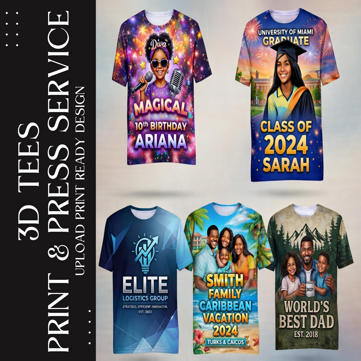 3D Tees | Print &amp; Press Service