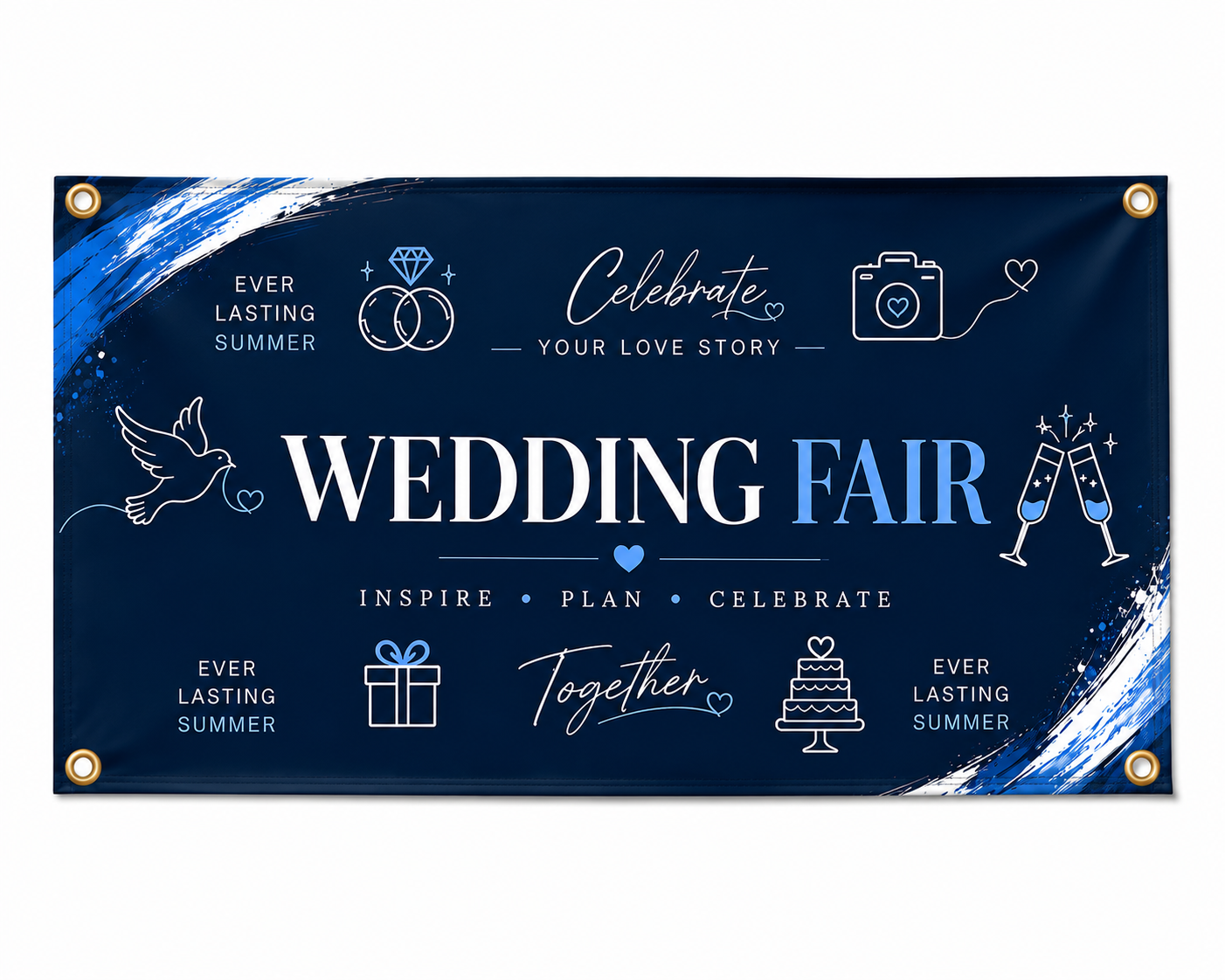 Print-Ready Grommeted Backdrop Banner
