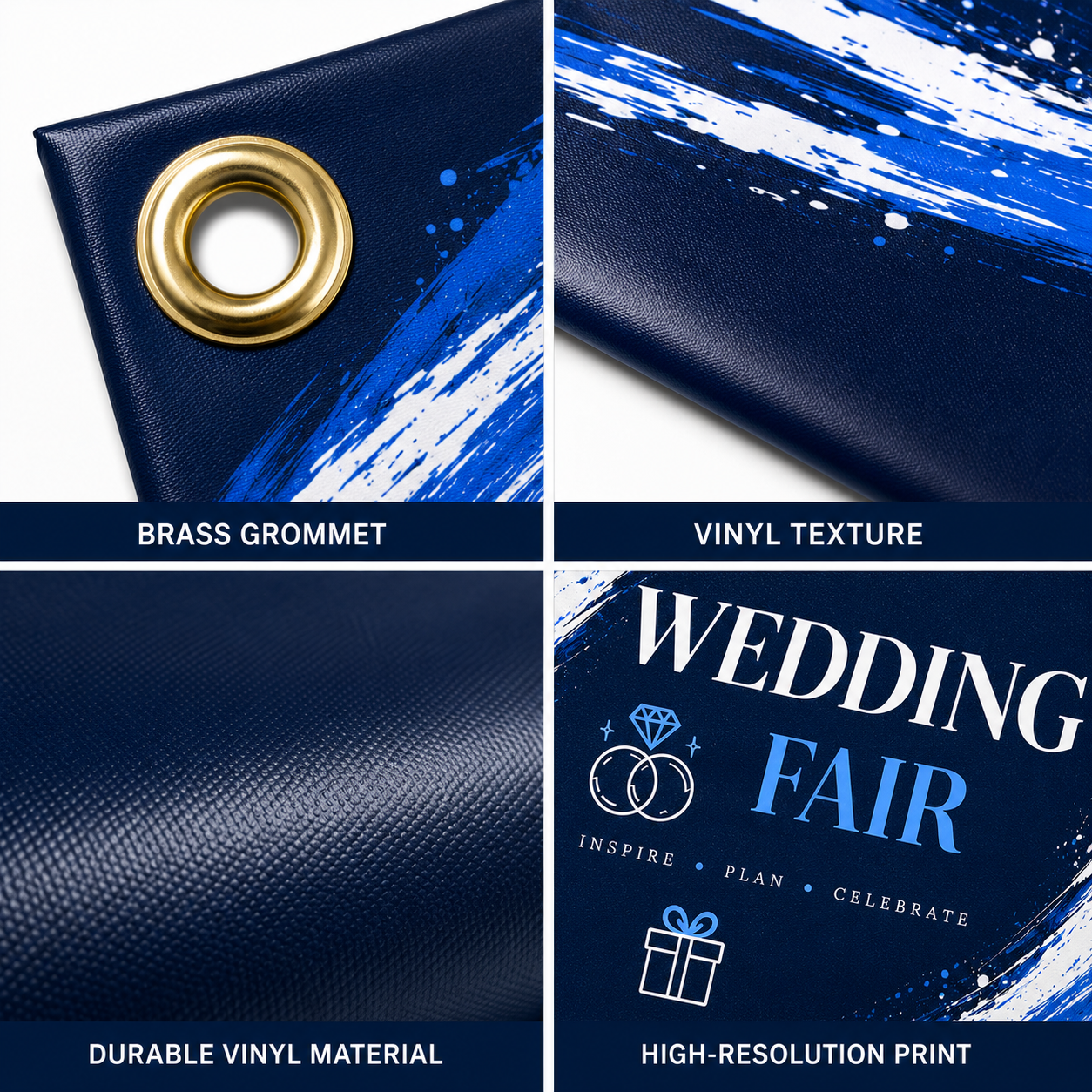 Print-Ready Grommeted Backdrop Banner