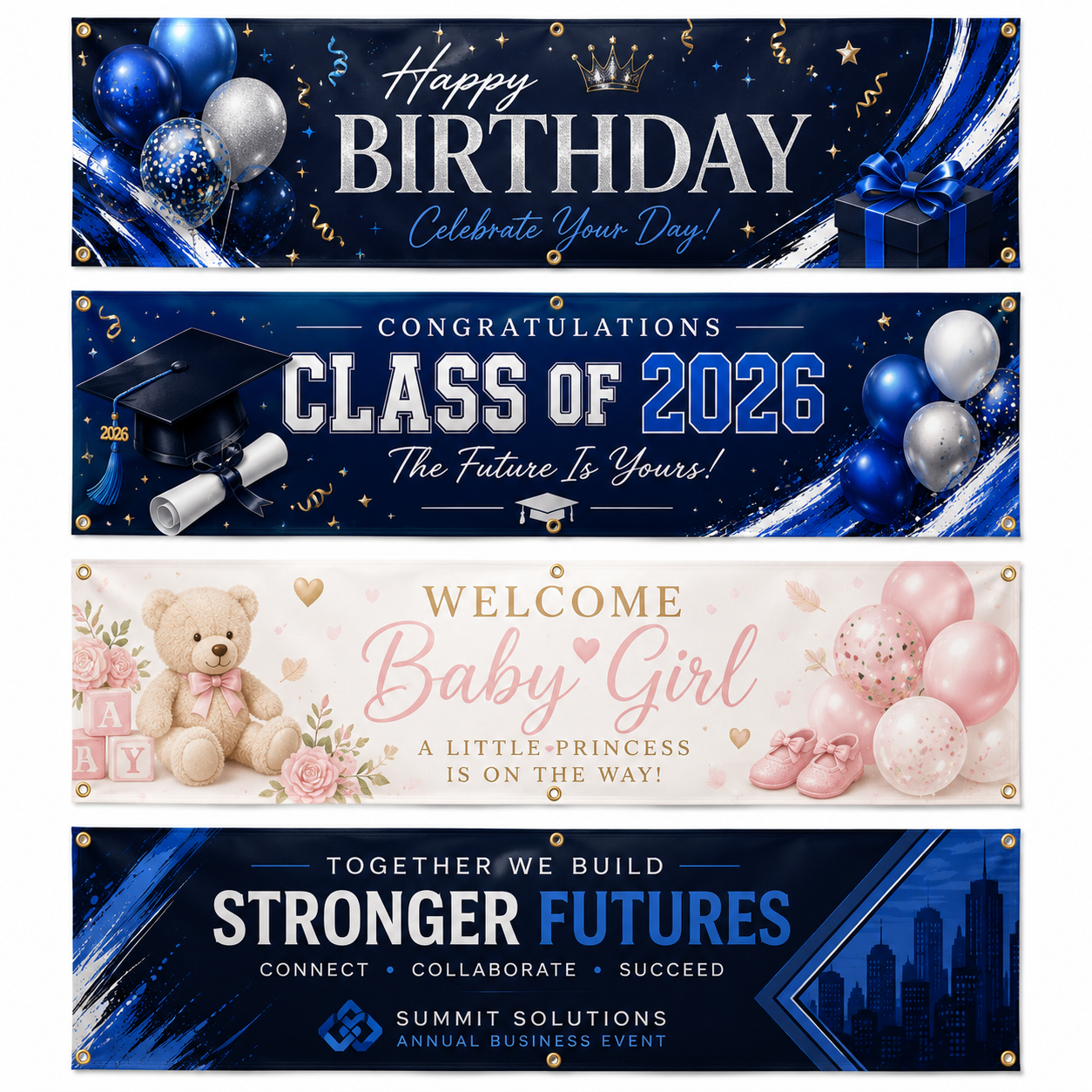 Print-Ready Grommeted Backdrop Banner