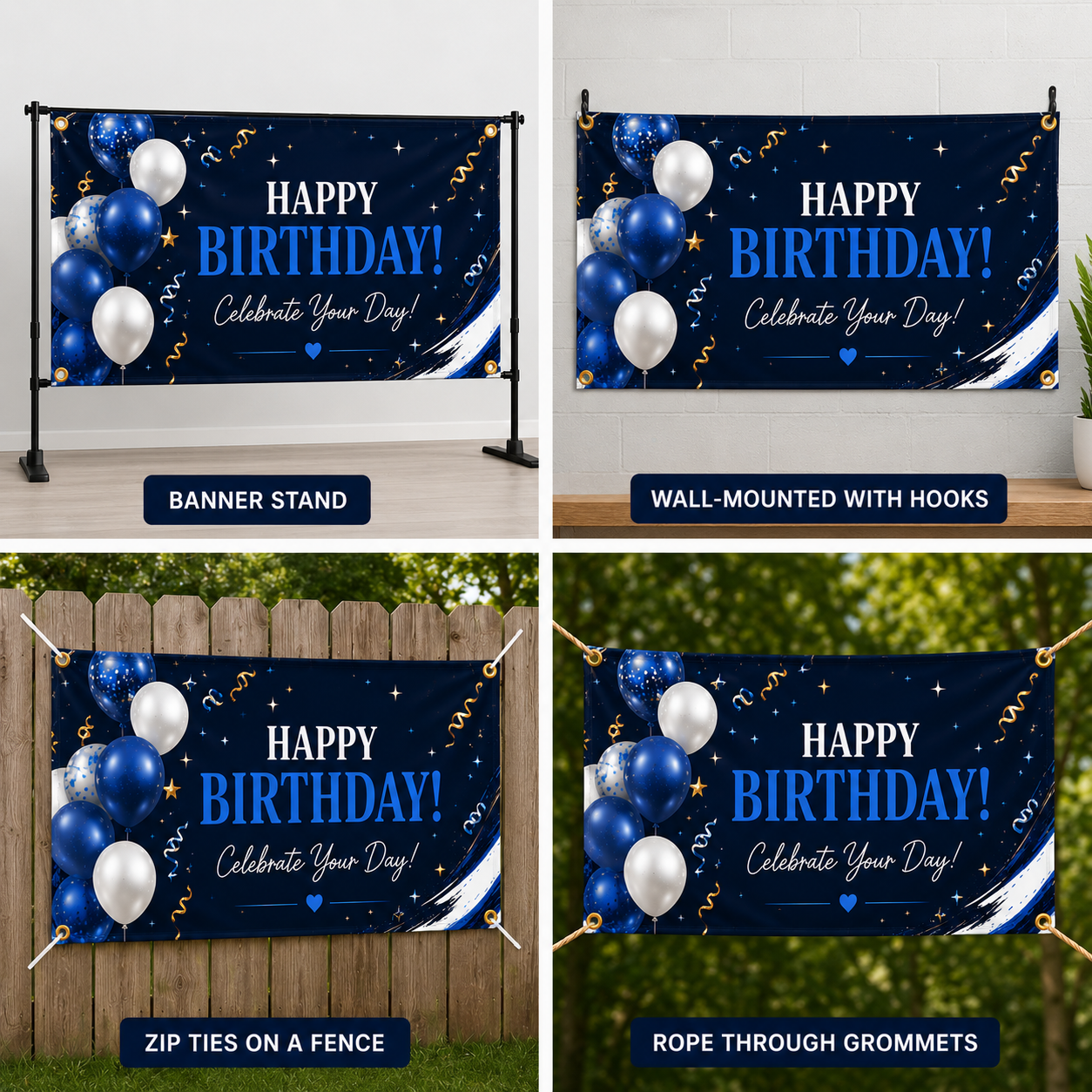 Print-Ready Grommeted Backdrop Banner