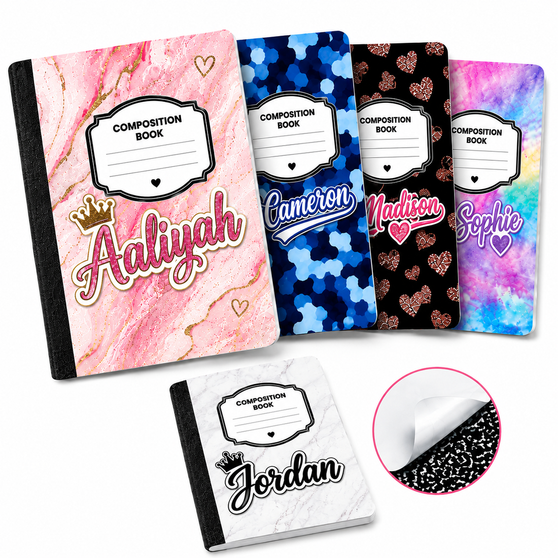 Composition Notebook Adhesive Prints