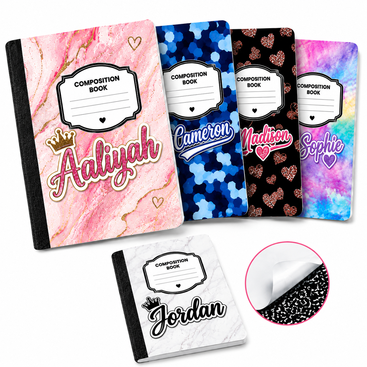 Composition Notebook Adhesive Prints