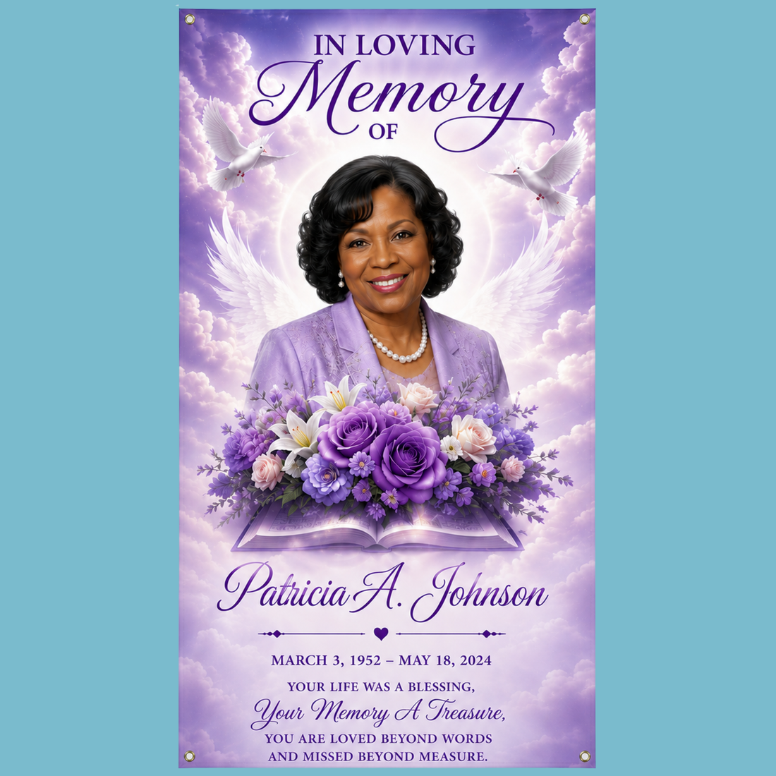 Custom Memorial Grave Blanket