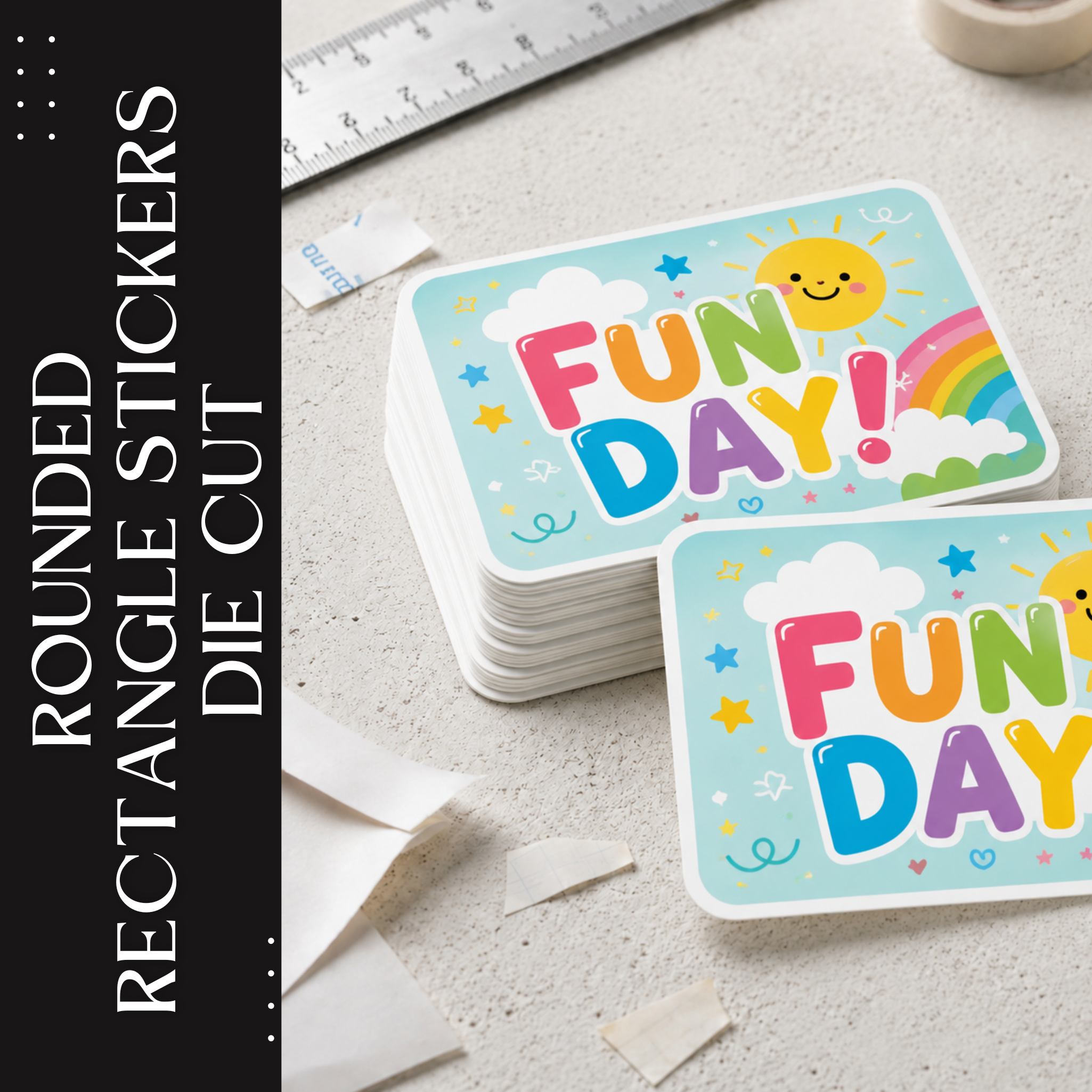 Rounded Rectangle Sticker Builder