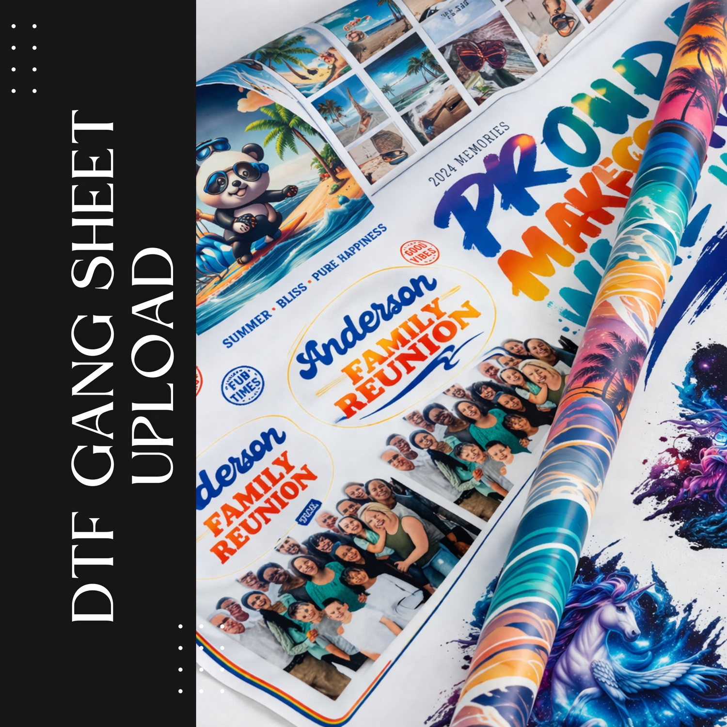 DTF Gang Sheet Upload | Print-Ready Professional Transfers